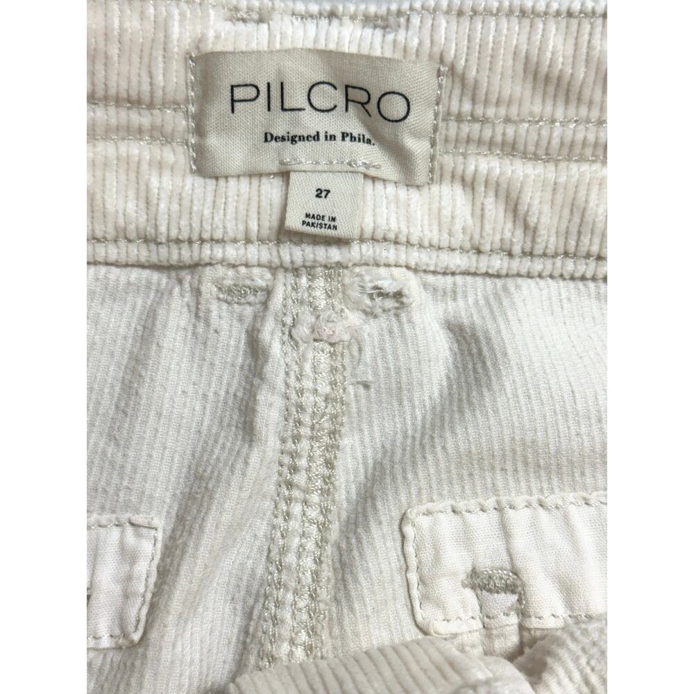 Anthropologie Pilcro The Wanderer Corduroy Utility Pants Ivory Cream Size 27 - Picture 12 of 15